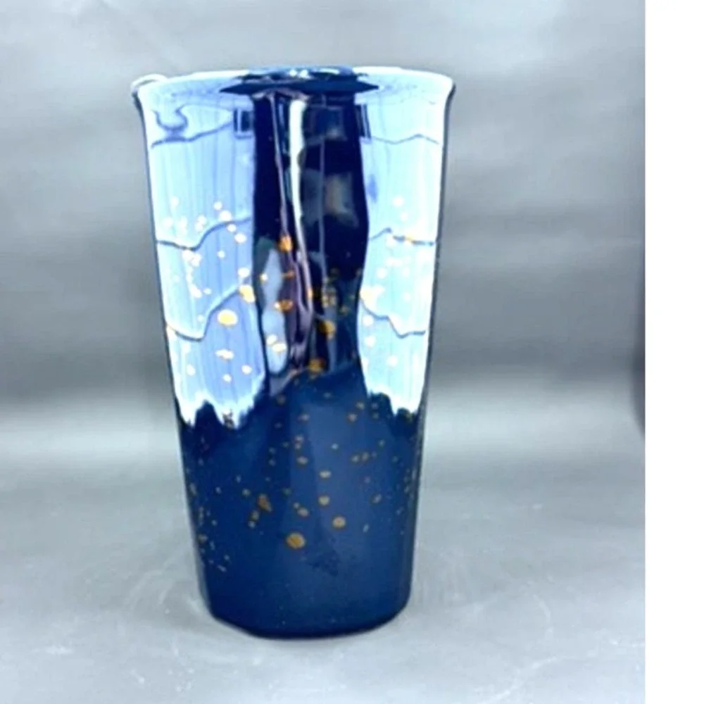 Stunning Coffee Cup Metallic look with‎ copper reflections stoneware